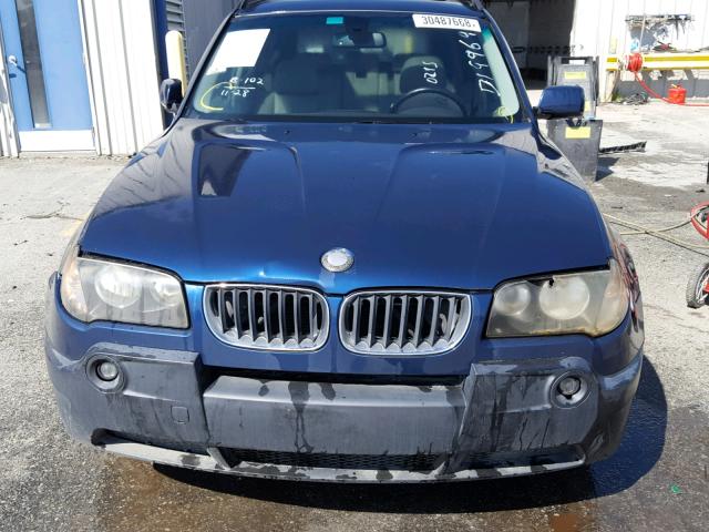 WBXPA93495WD19969 - 2005 BMW X3 3.0I BLUE photo 9