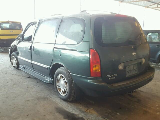 4N2XN11T0YD813659 - 2000 NISSAN QUEST SE GREEN photo 3