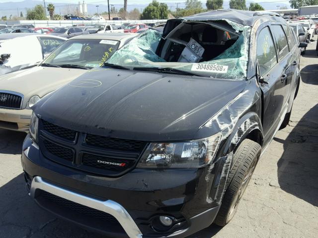 3C4PDCGBXHT607906 - 2017 DODGE JOURNEY CR BLACK photo 2