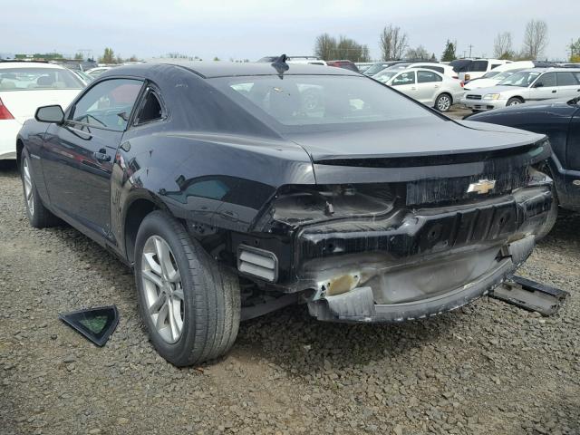 2G1FB1E38D9137799 - 2013 CHEVROLET CAMARO LT BLACK photo 3