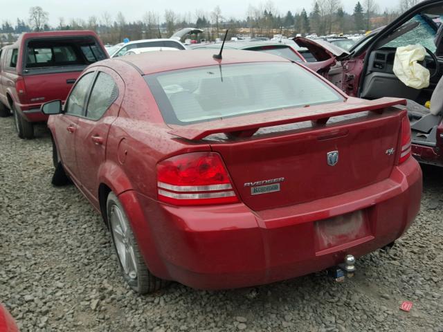 1B3LC76M98N162944 - 2008 DODGE AVENGER R/ RED photo 3