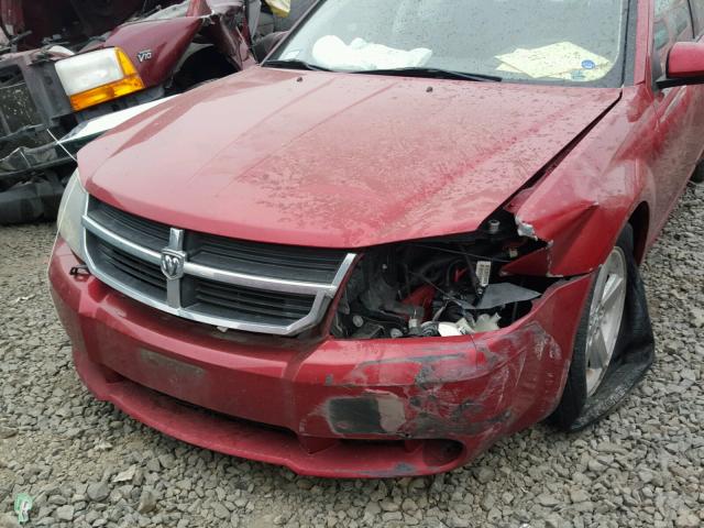 1B3LC76M98N162944 - 2008 DODGE AVENGER R/ RED photo 9