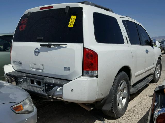 5N1AA08A06N742369 - 2006 NISSAN ARMADA SE WHITE photo 4