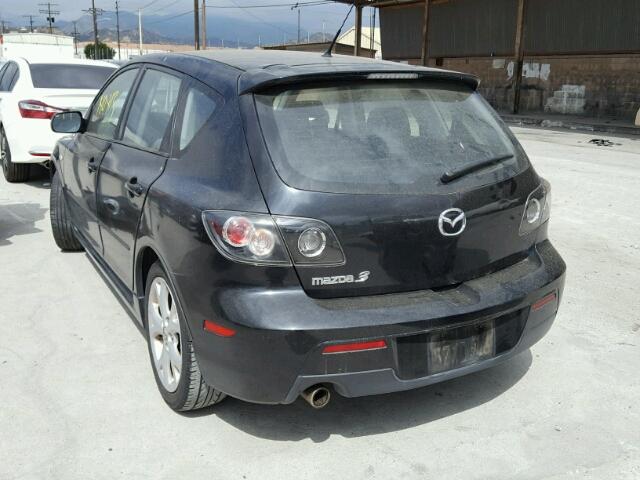 JM1BK344171676348 - 2007 MAZDA 3 HATCHBAC BLACK photo 3