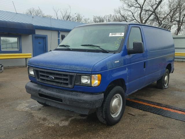 1FTNE24293HA51856 - 2003 FORD ECONOLINE BLUE photo 2