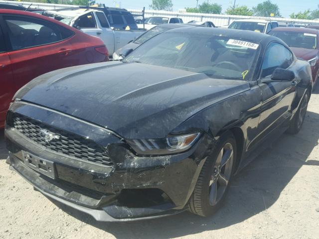 1FA6P8TH6H5334043 - 2017 FORD MUSTANG BLACK photo 2