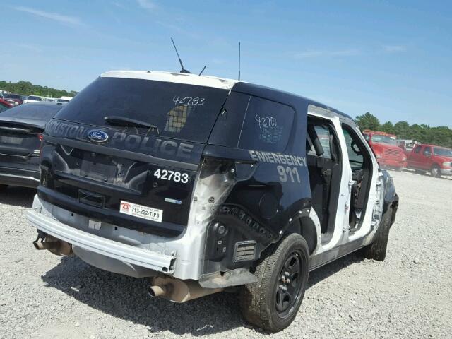 1FM5K8AR9DGC40443 - 2013 FORD EXPLORER P WHITE photo 4