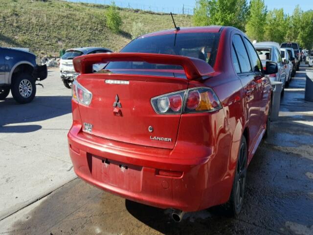 JA32U8FW8CU013405 - 2012 MITSUBISHI LANCER GT RED photo 4