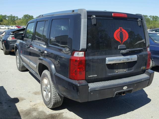 1J8HH58N08C233081 - 2008 JEEP COMMANDER BLACK photo 3
