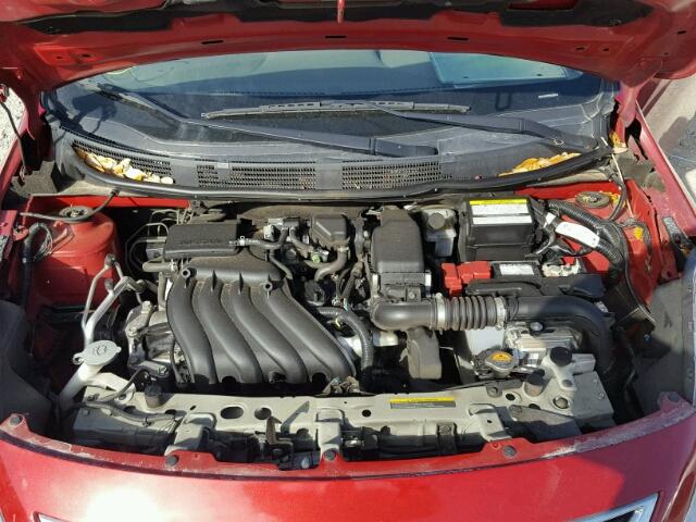 3N1CN7AP2EL820614 - 2014 NISSAN VERSA S/S RED photo 7