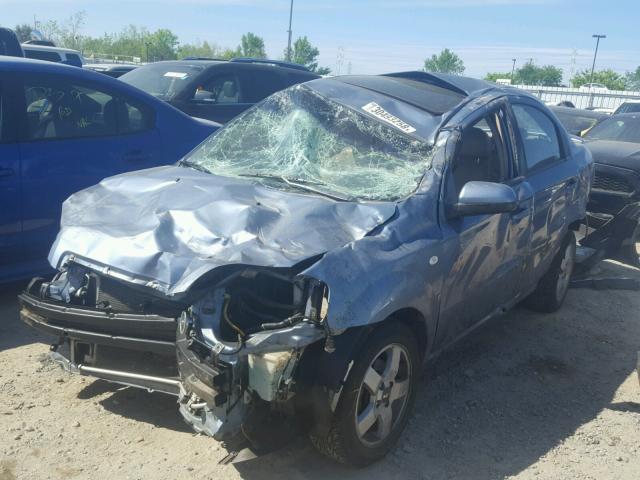 KL1TG56667B153943 - 2007 CHEVROLET AVEO LT BLUE photo 2