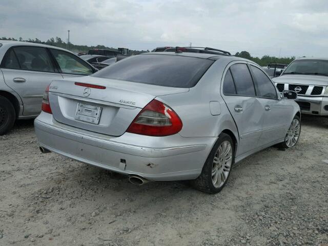 WDBUF87X28B293531 - 2008 MERCEDES-BENZ E 350 4MAT SILVER photo 4