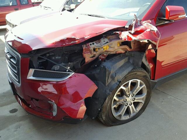 1GKKRSKD4DJ231529 - 2013 GMC ACADIA SLT წითელი ფოტო 9