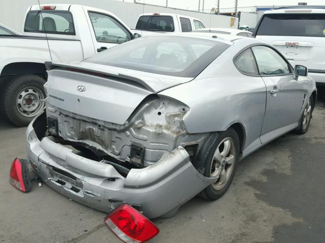 KMHHM65DX5U174448 - 2005 HYUNDAI TIBURON SILVER photo 4