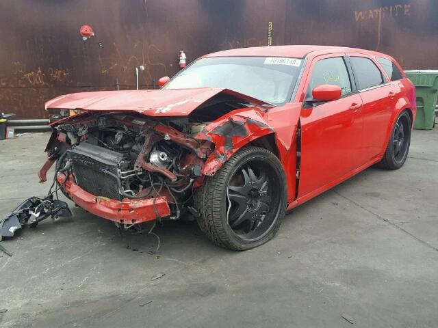 2D4FV47V97H794154 - 2007 DODGE MAGNUM SXT RED photo 2