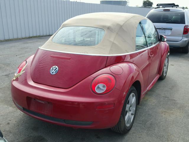 3VWRG31Y67M423341 - 2007 VOLKSWAGEN NEW BEETLE 红色 照片 4