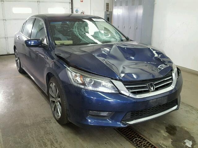 1HGCR2F56EA294332 - 2014 HONDA ACCORD SPO BLUE photo 1