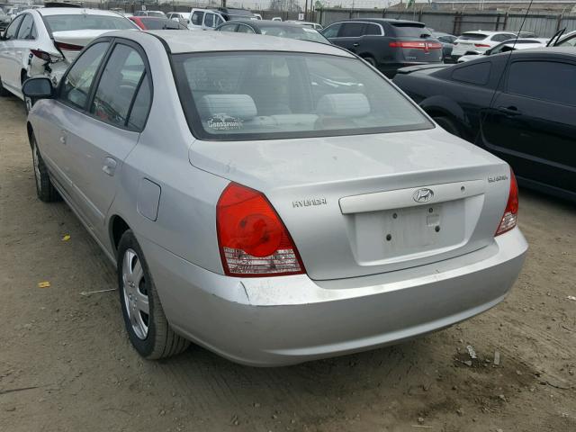 KMHDN46D44U890906 - 2004 HYUNDAI ELANTRA GL SILVER photo 3