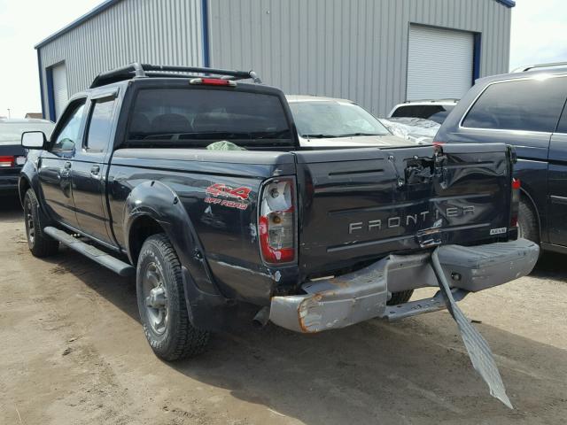 1N6ED29Y84C413445 - 2004 NISSAN FRONTIER C BLACK photo 3