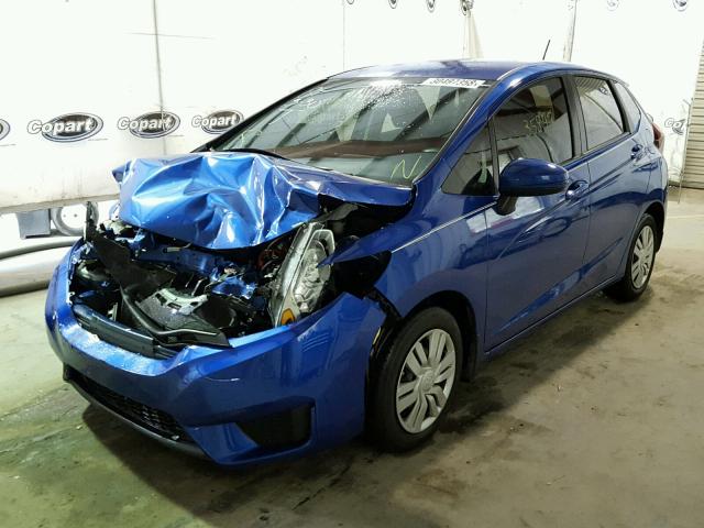 3HGGK5H51FM787215 - 2015 HONDA FIT LX BLUE photo 2