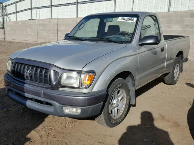 5TENL42N72Z070305 - 2002 TOYOTA TACOMA SILVER photo 2