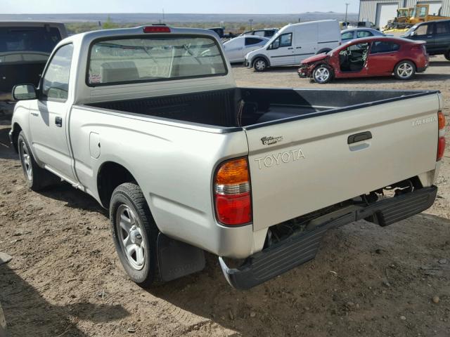 5TENL42N72Z070305 - 2002 TOYOTA TACOMA SILVER photo 3