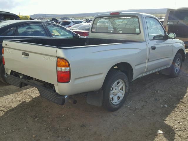 5TENL42N72Z070305 - 2002 TOYOTA TACOMA SILVER photo 4