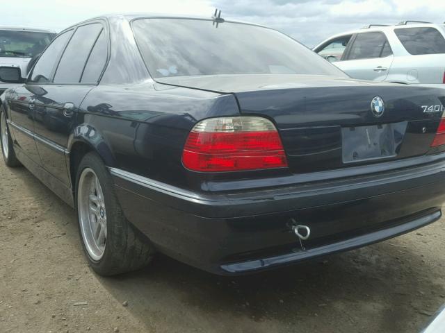 WBAGG83441DN83302 - 2001 BMW 740 I AUTO BLUE photo 3