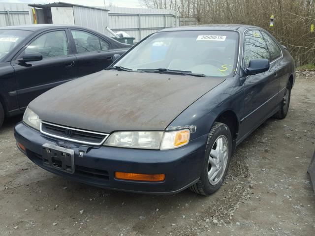 1HGCD7268VA022455 - 1997 HONDA ACCORD EX BLUE photo 2