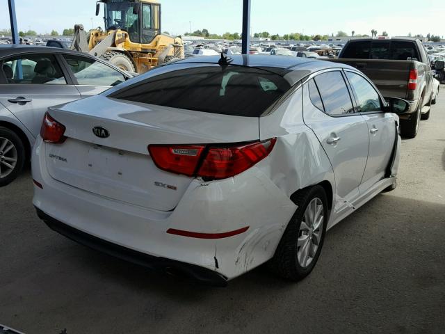 5XXGN4A76EG341069 - 2014 KIA OPTIMA EX WHITE photo 4