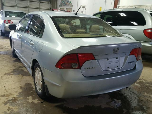 JHMFA36236S023821 - 2006 HONDA CIVIC HYBR SILVER photo 3