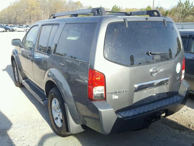 5N1AR18W15C723396 - 2005 NISSAN PATHFINDER GRAY photo 3