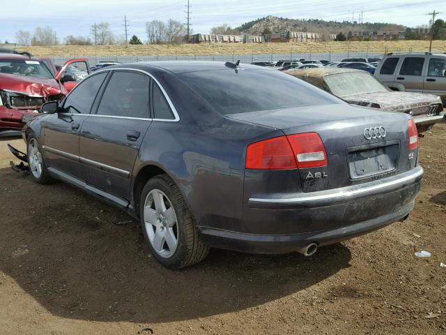 WAUML44E04N025217 - 2004 AUDI A8 L QUATT GRAY photo 3