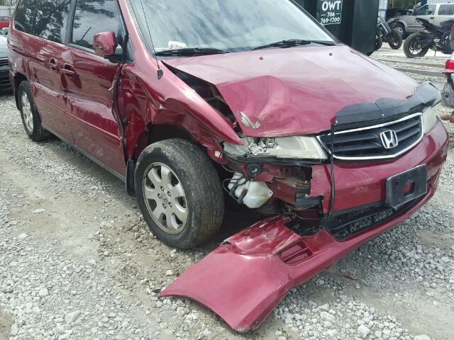 5FNRL18614B032752 - 2004 HONDA ODYSSEY RED photo 9