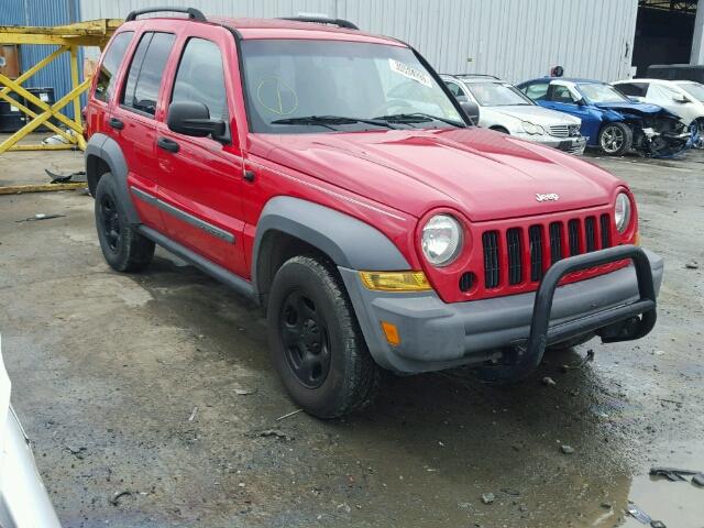 1J4GL48K85W514471 - 2005 JEEP LIBERTY SP RED photo 1