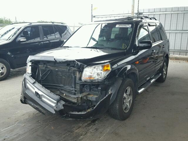 5FNYF28597B012222 - 2007 HONDA PILOT EXL BLACK photo 2