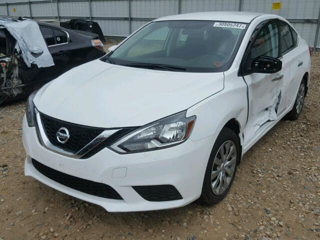 3N1AB7APXGY301817 - 2016 NISSAN SENTRA S WHITE photo 2