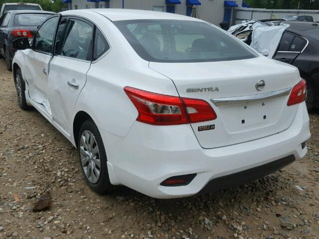 3N1AB7APXGY301817 - 2016 NISSAN SENTRA S WHITE photo 3