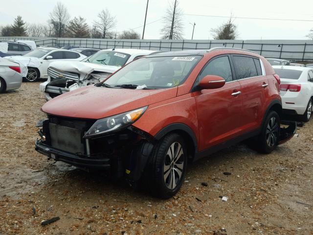 KNDPC3A22D7420623 - 2013 KIA SPORTAGE E ORANGE photo 2