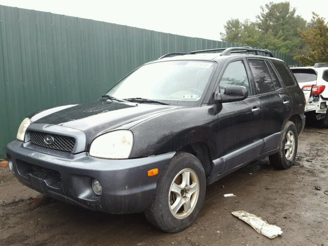 KM8SC13E54U620608 - 2004 HYUNDAI SANTA FE G BLACK photo 2