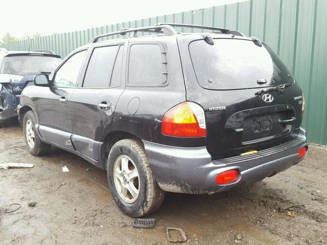 KM8SC13E54U620608 - 2004 HYUNDAI SANTA FE G BLACK photo 3