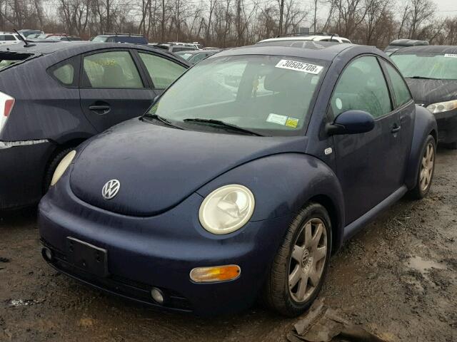 3VWDD21C51M464939 - 2001 VOLKSWAGEN NEW BEETLE BLUE photo 2