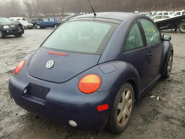 3VWDD21C51M464939 - 2001 VOLKSWAGEN NEW BEETLE 蓝色 照片 4