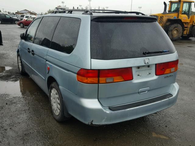 5FNRL18544B081578 - 2004 HONDA ODYSSEY LX BLUE photo 3