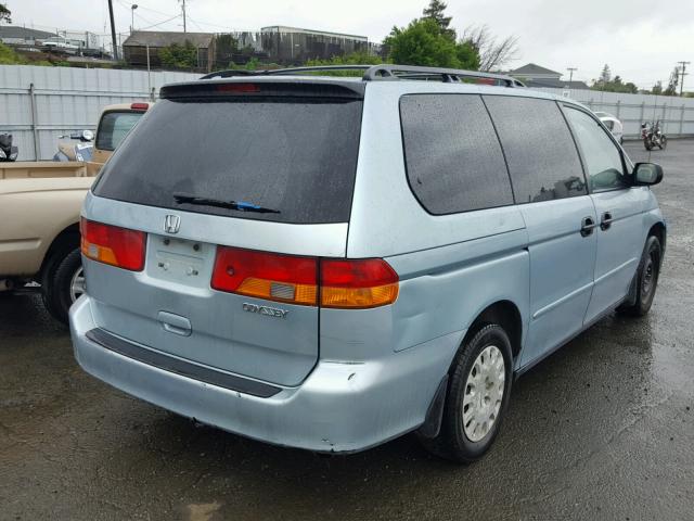 5FNRL18544B081578 - 2004 HONDA ODYSSEY LX BLUE photo 4