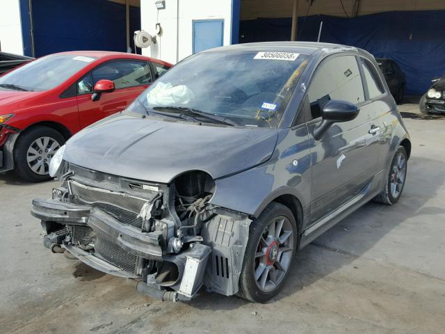 3C3CFFFH3DT553850 - 2013 FIAT 500 ABARTH GRAY photo 2