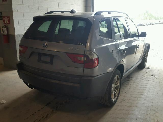 WBXPA93465WD16656 - 2005 BMW X3 3.0I SILVER photo 4
