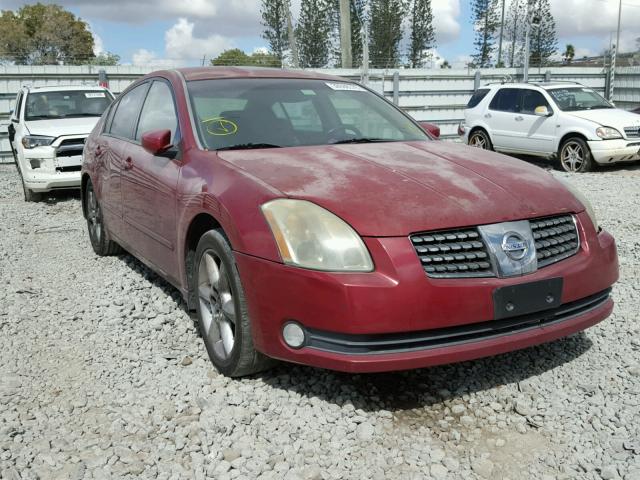 1N4BA41E24C862489 - 2004 NISSAN MAXIMA SE BURGUNDY photo 1