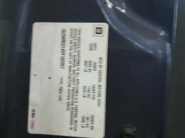 1G2WR5214YF182057 - 2000 PONTIAC GRAND PRIX BLUE photo 10