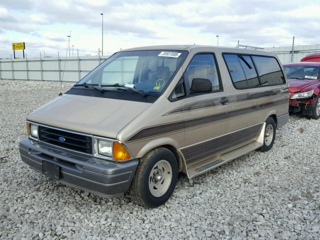 1FDDA35U3KZB65336 - 1989 FORD AEROSTAR BROWN photo 2